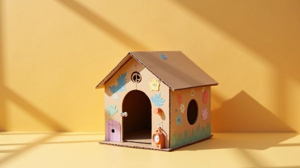 Offrez à votre chat une maison en carton personnalisable et ludique